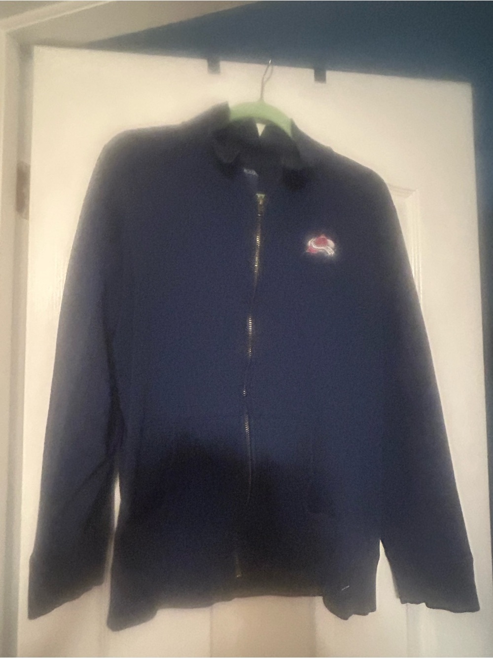 Colorado Avalancje Navy Zip-Up Jacket with Contrast Collar